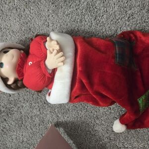 Precious Moments Red and White Holiday Decor Santa Plush